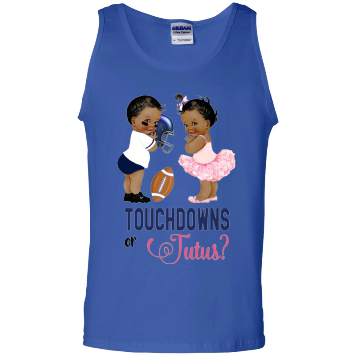Ethnic Touchdowns Or Tutus Gender Reveal Party Football Lover T-shirt Royal