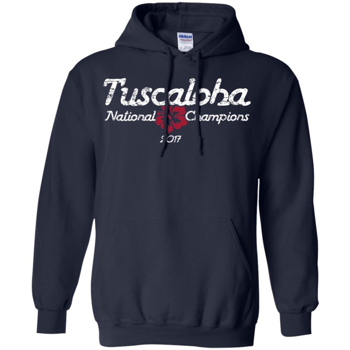 Football T-shirt Alabama Tuscaloha National Champions 2017 Navy