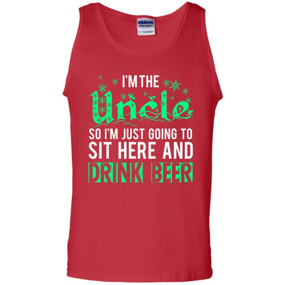 Uncle T-shirt I'm Just Going To Sit Here And Drink Beer Red