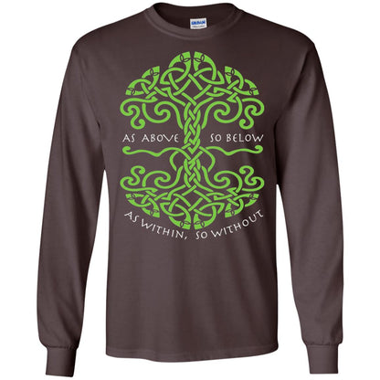 As Above So Below Wiccan Pagan Witche T-shirt Dark Chocolate