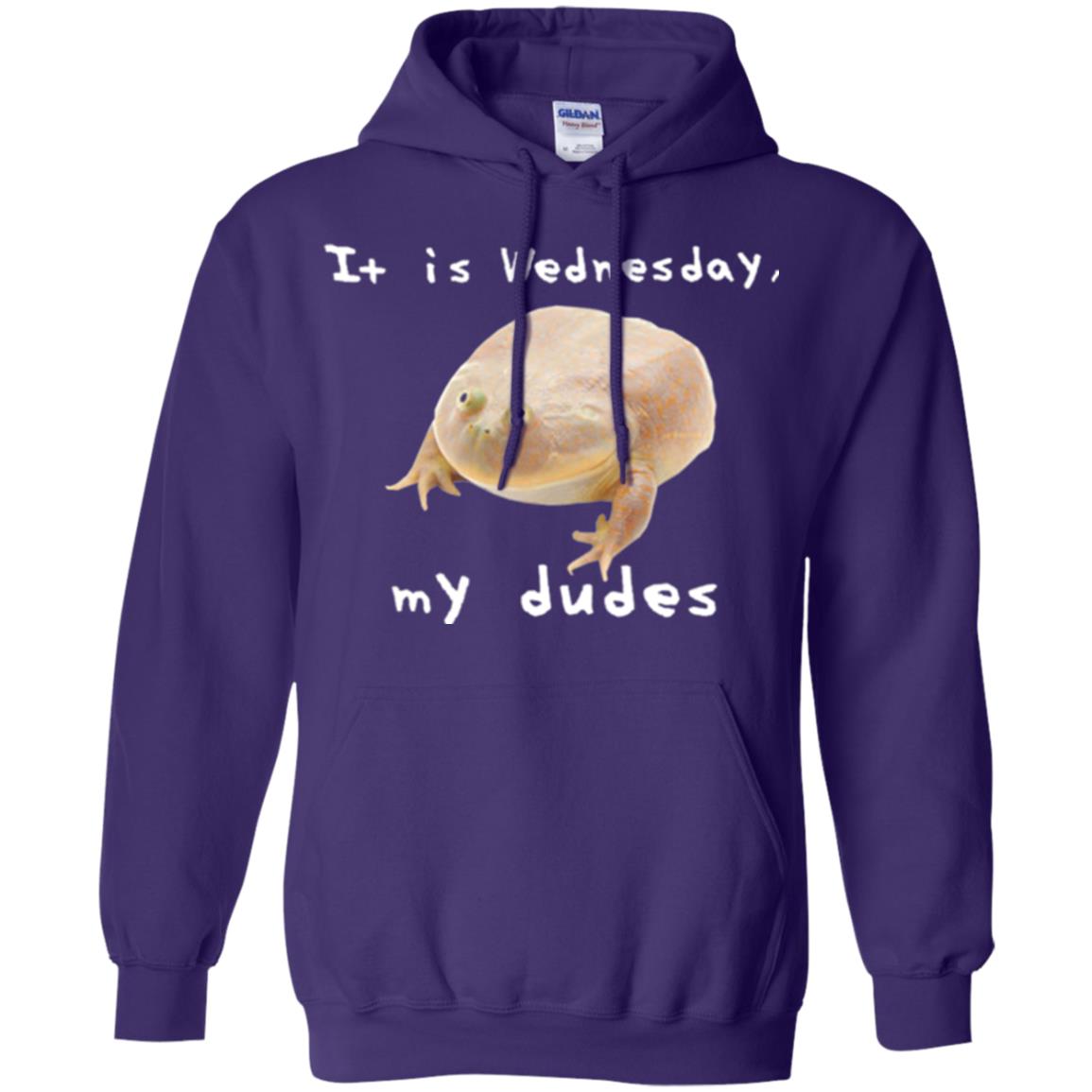 Funny Frog T-shirt It Is Wednesday My Dudes Purple