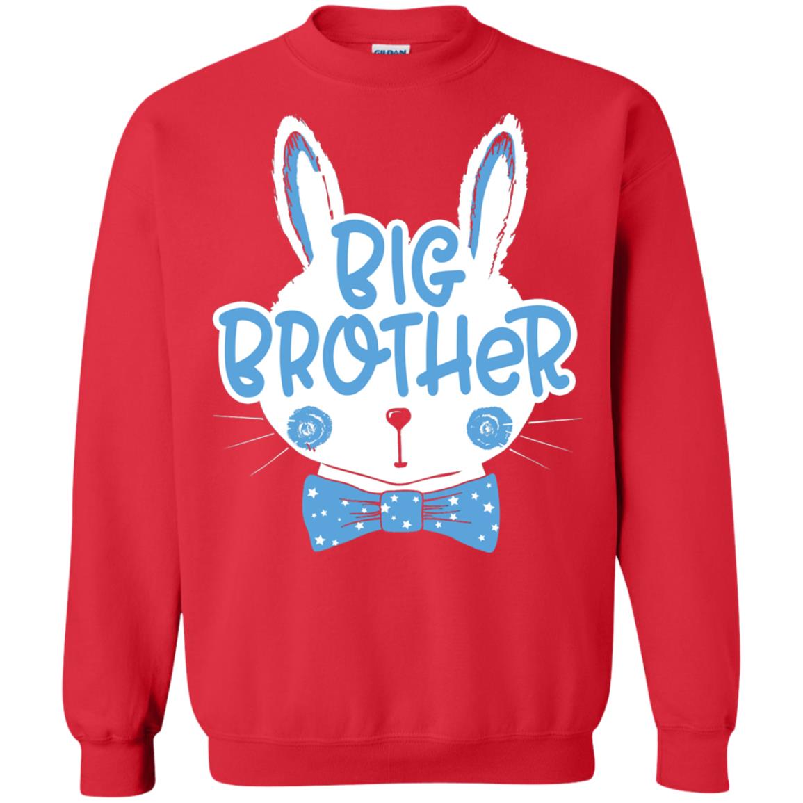 Easter Bunny Big Brother Blue Easter T-shirt Red