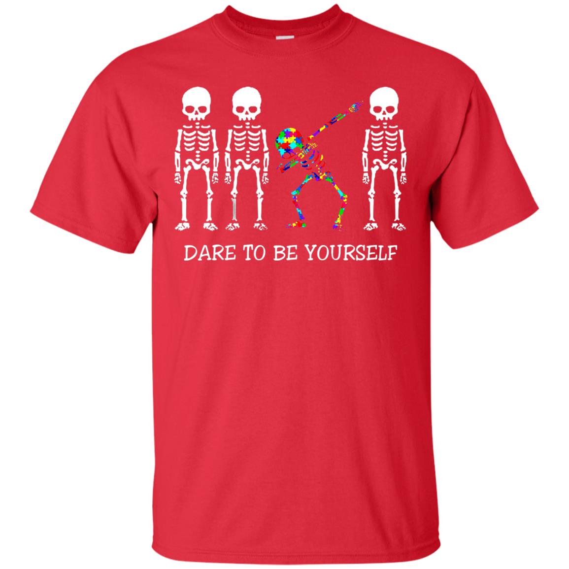 Dare To Be Yourself Autism Awareness T-shirt Red