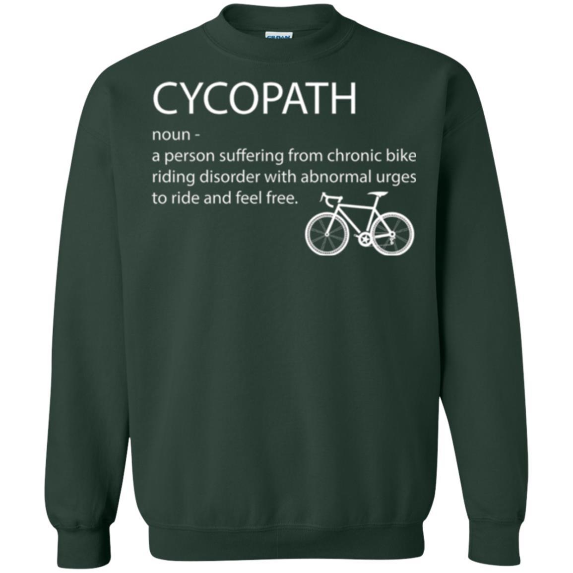 Biker T-shirt Cycopath Definition T-shirt Forest Green