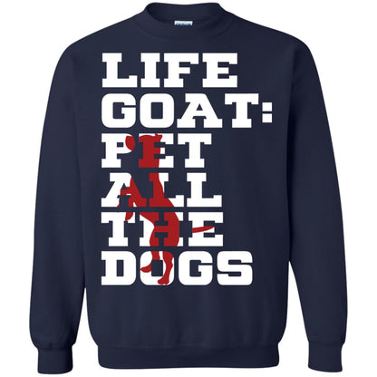 Life Goal Pet All The Dogs Shirt For Dogs Lover Navy