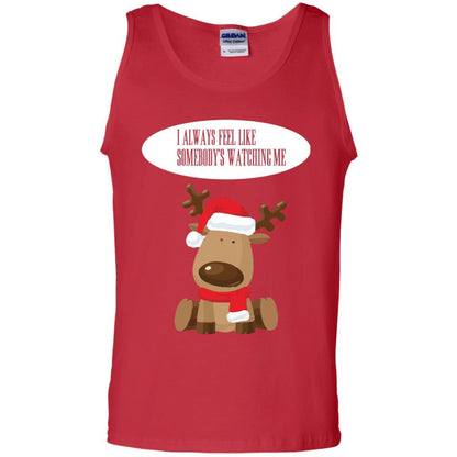 Christmas T-shirt I Always Feel Like Somebody's Watching Me Red