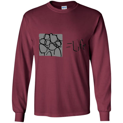 Cobblestone Equals Life Video Game Gamers Shirt Maroon