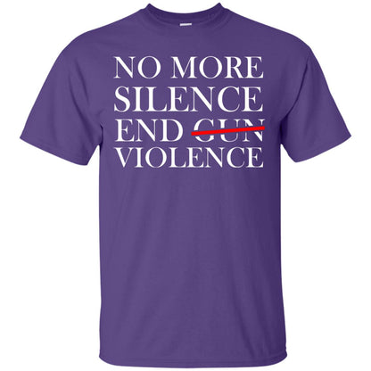 No More Silence End Gun Violence Anti Gun T-shirt Purple