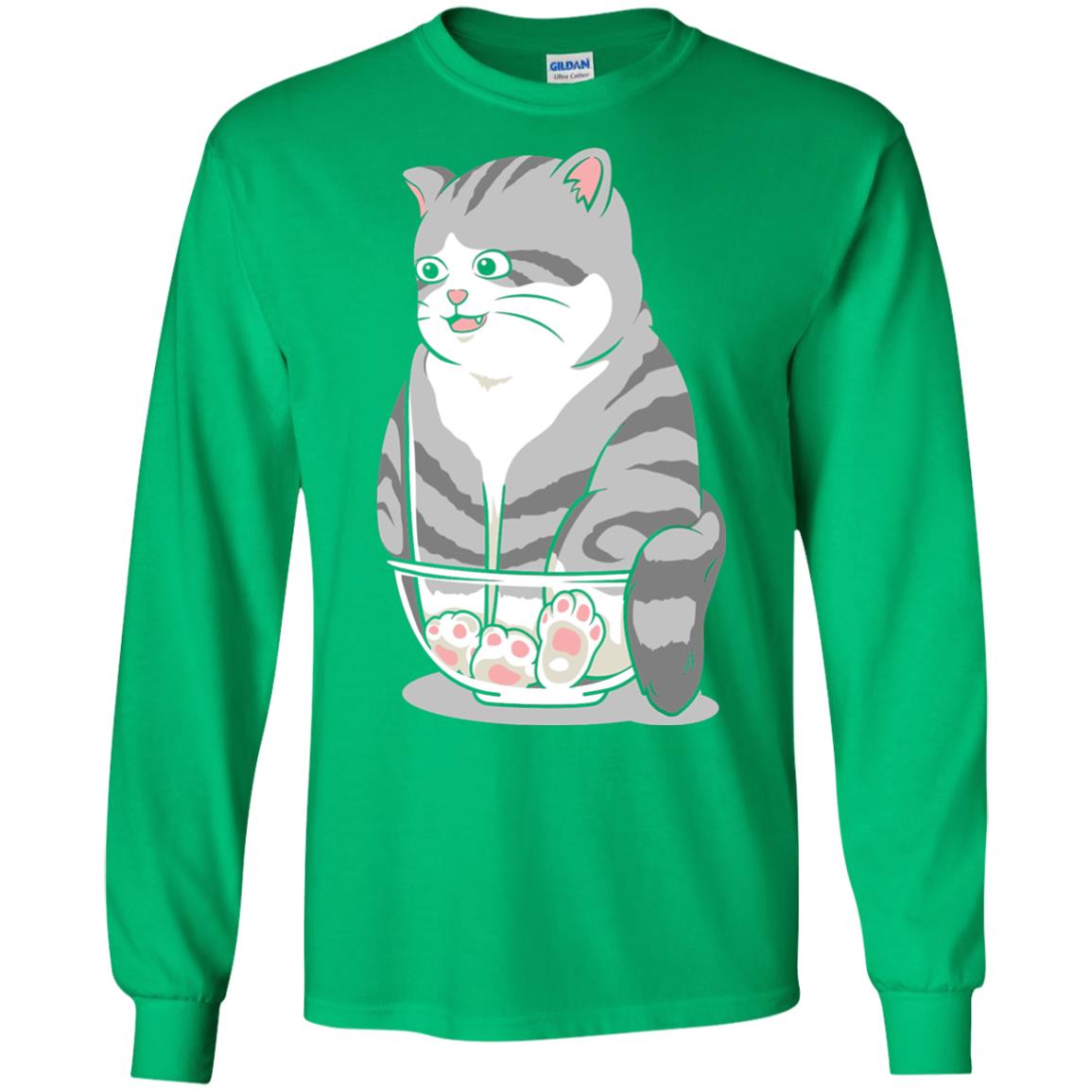 Cat Smile Cat Lover T-shirt Irish Green