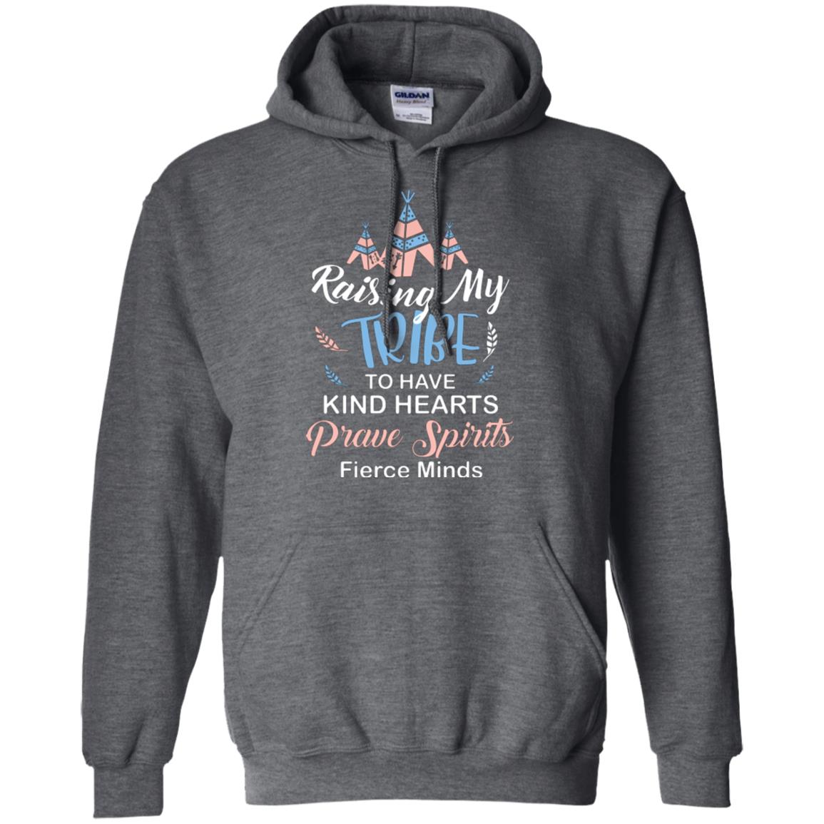 Mommy T-shirt Raising My Tribe To Have Kind Hearts Dark Heather
