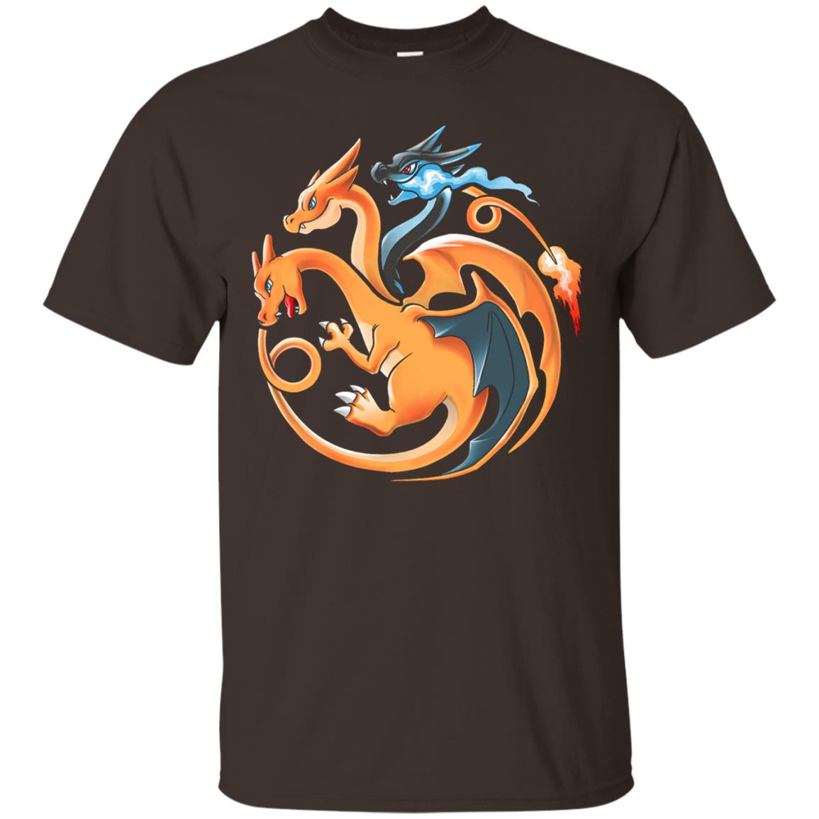 Wistitee Fire Flying And Dragon Shirt Dark Chocolate