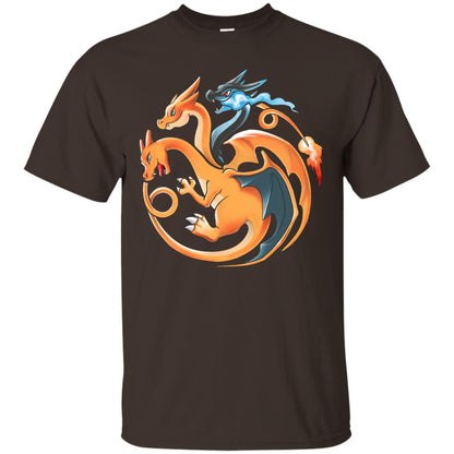 Wistitee Fire Flying And Dragon Shirt Dark Chocolate