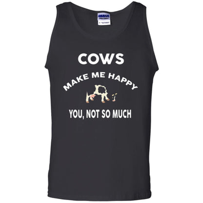 Cow Lovers T-shirt Cows Make Me Happy You Not So Much Black