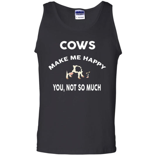Cow Lovers T-shirt Cows Make Me Happy You Not So Much Black