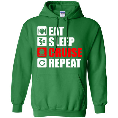 Eat Sleep Cruise Repeat Summer Vacation T-shirt Irish Green