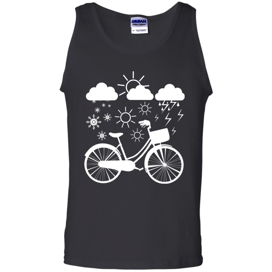 Bicycle All Weather Cyclist T-shirt For Bicycle Lover Black