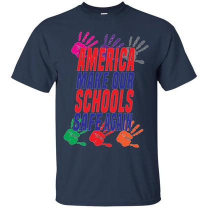 America Make Our Schools Safe Again Gu Control T-shirt Navy