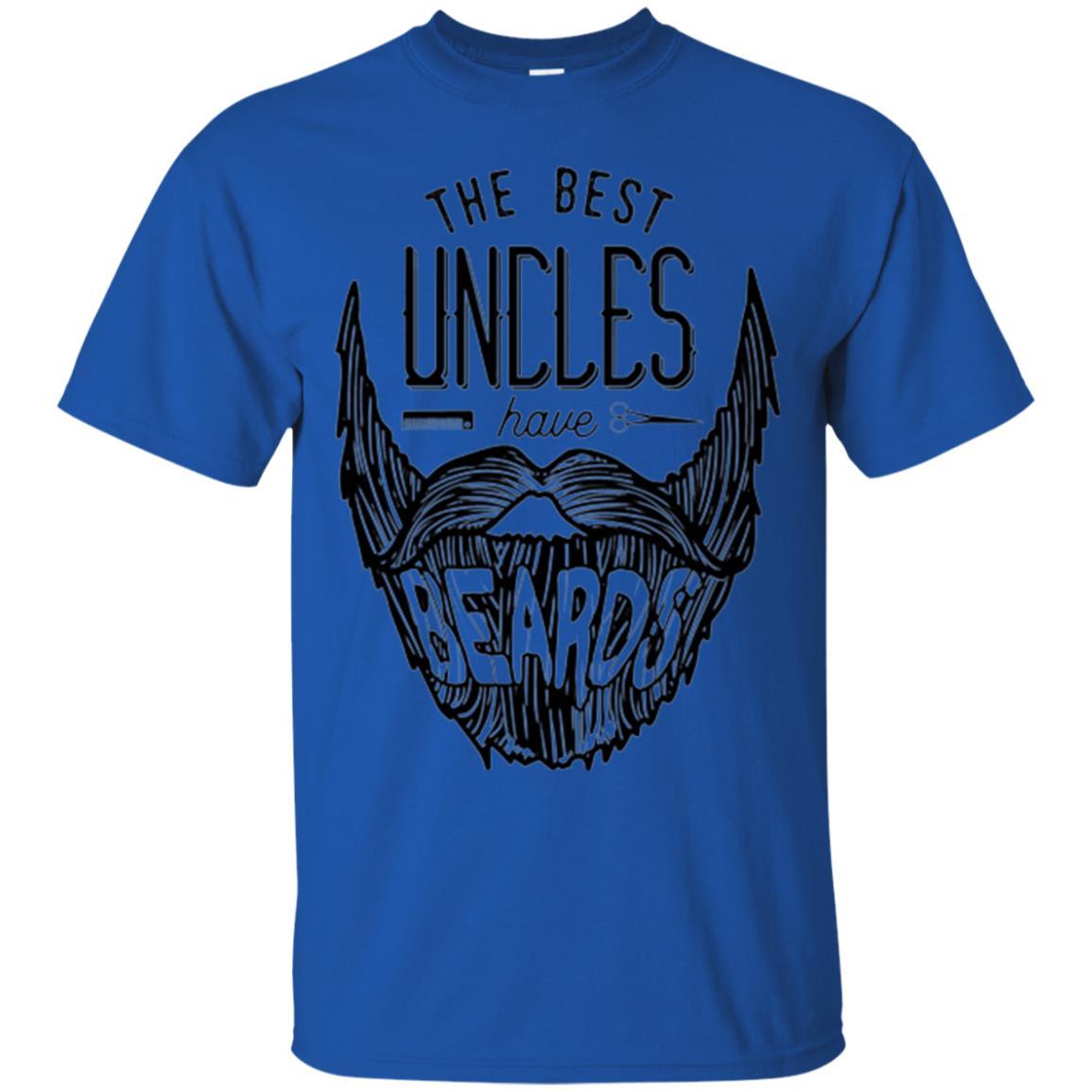 Funny Uncle T-shirt The Best Uncles Have Beards Royal