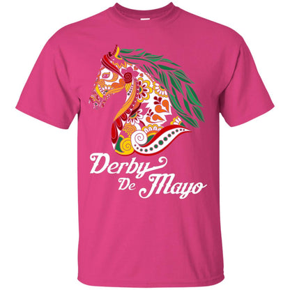 Derby Cinco De Mayo Floral Horse Race T-shirt Heliconia