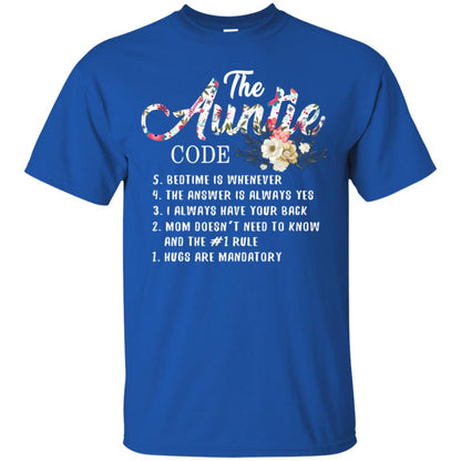 The Auntie Code Shirt For Womens Royal