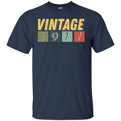 Vintage 1977 41th Birthday Gift Shirt For Mens Or Womens Navy