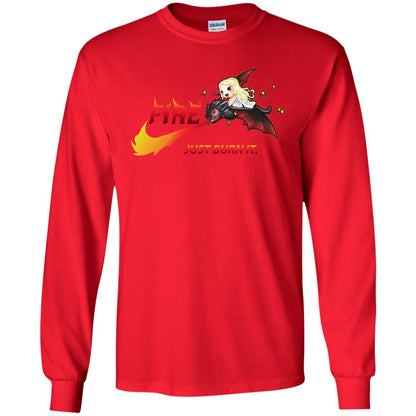 Fire Just Burn It Dany Drogon T-shirt Red