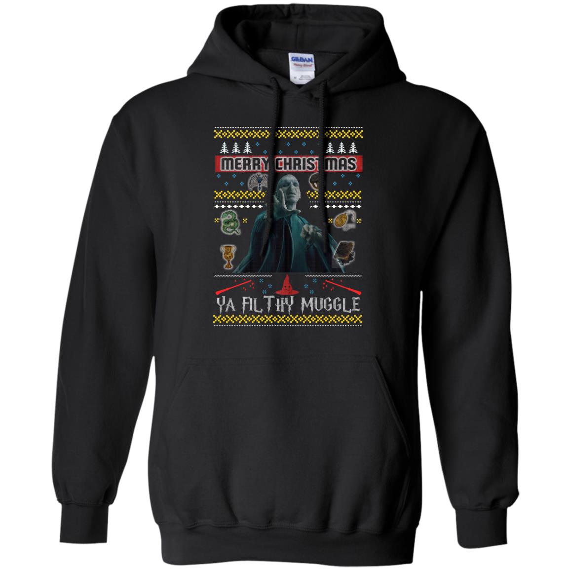 Merry Christmas Ya Filthy Muggle Harry Potter Fan T-shirtG185 Gildan Pullover Hoodie 8 oz.