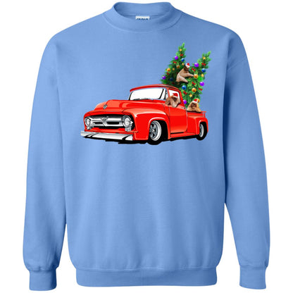 Christmas Tree And Sloths On Car X-mas Gift Shirt Carolina Blue
