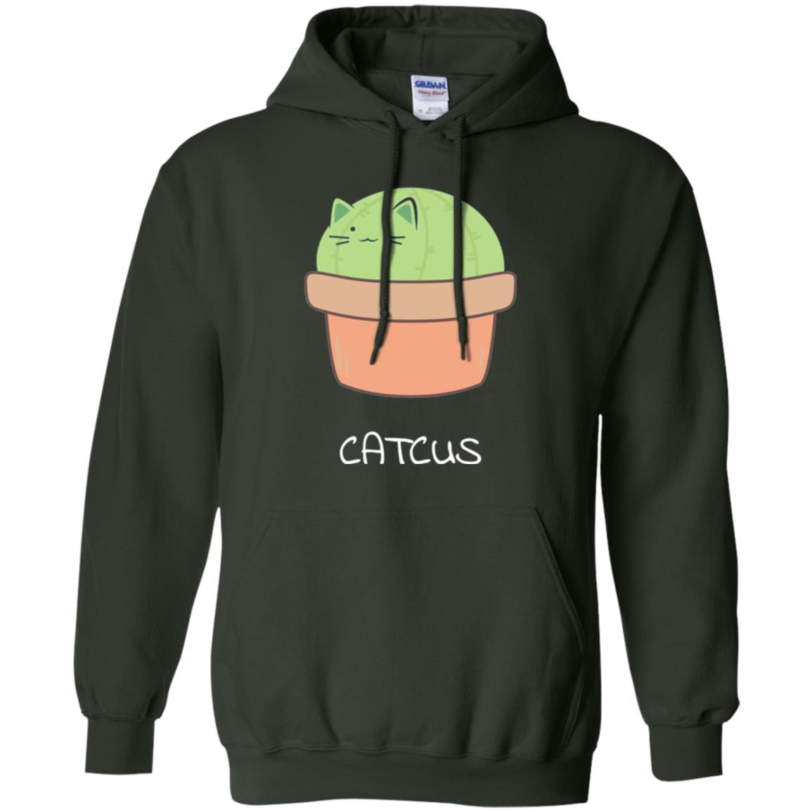 Cat Lovers T-shirt Catcus Forest Green