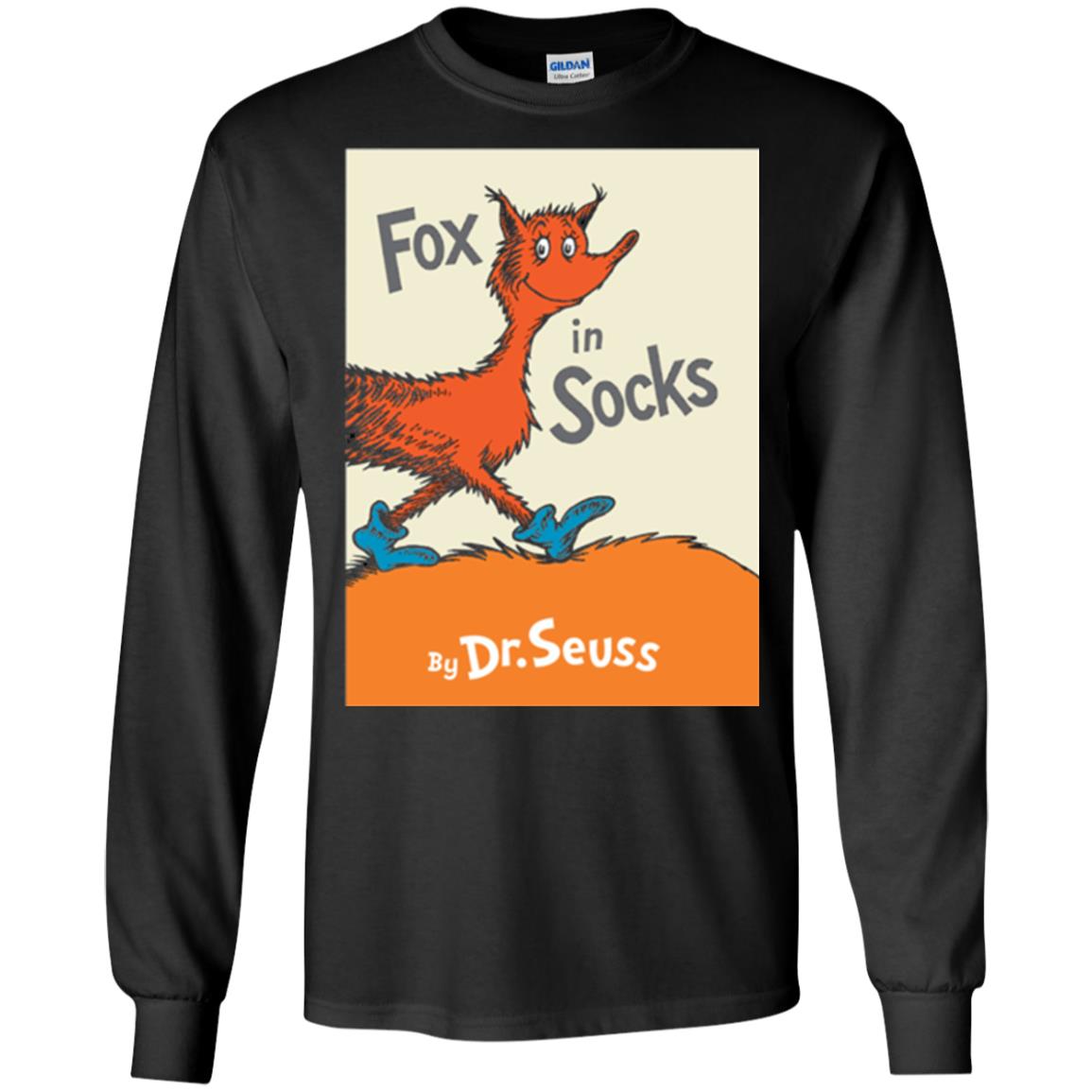 Dr. Seuss Fox In Socks Book Lover T-shirt Black