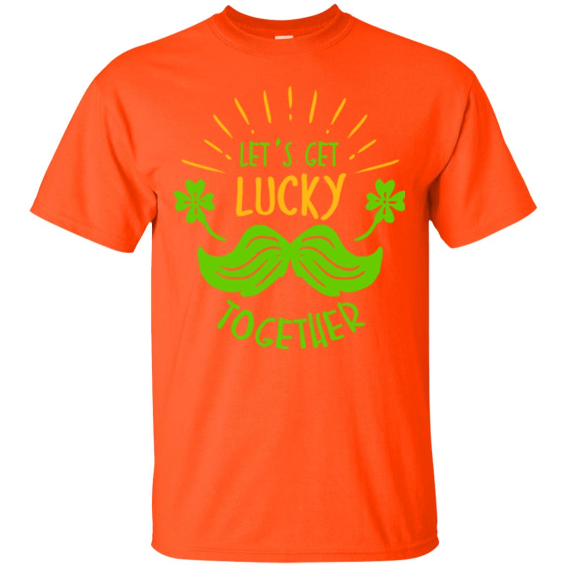 Saint Patrick's Day T-shirt Let's Get Lucky Together Orange
