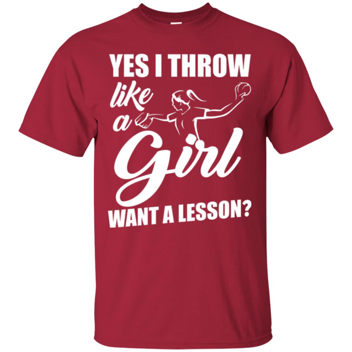 Softball T-shirt Yes I Throw Like A Girl Want A Lesson Cardinal