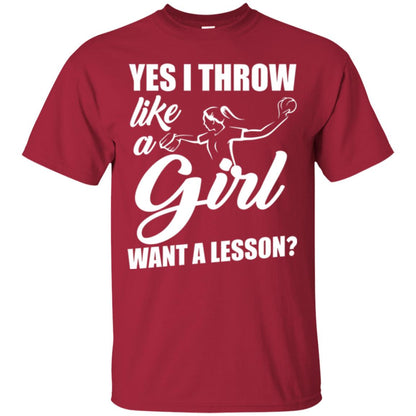 Softball T-shirt Yes I Throw Like A Girl Want A Lesson Cardinal
