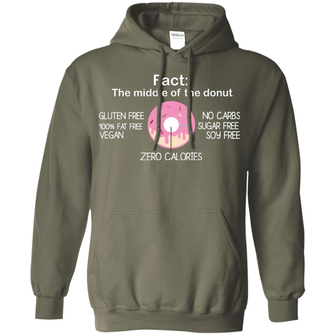 Fact The Middle Of The Donut Zero Calories Shirt Military Green