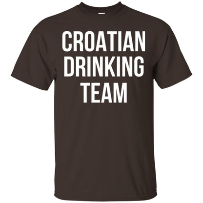 Croatian Drinking Team Drinking T-shirt Dark Chocolate