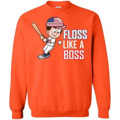 Floss Like A Boss Shirt For Baseball Players Orange