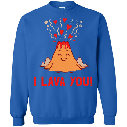 Funny Volcano Valentines Love T-shirt I Lava You T-shirt Royal