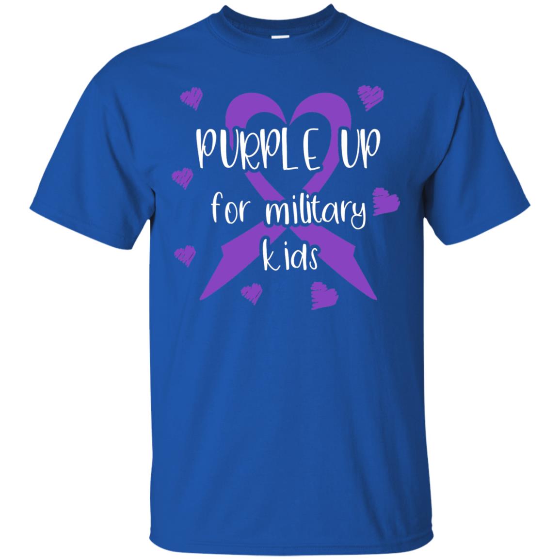 Purple Up For Military Kids Shirt Royal