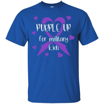 Purple Up For Military Kids Shirt Royal