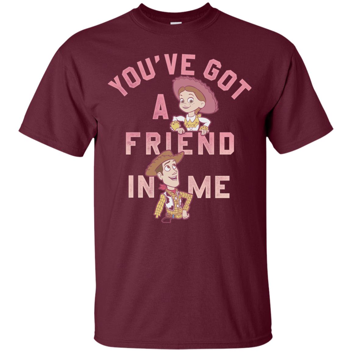 Toy Story Got A Friend In Me Cartoon T-shirt Maroon