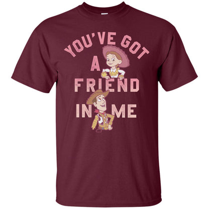 Toy Story Got A Friend In Me Cartoon T-shirt Maroon