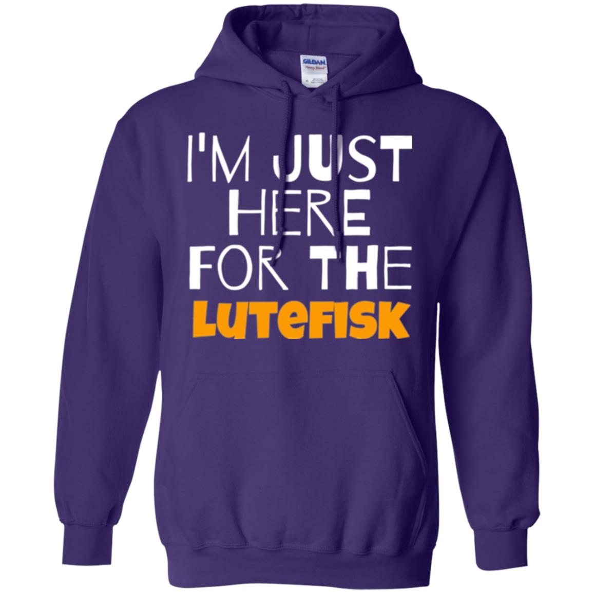 Lutefisk Lovers T-shirt I_m Just Here For The Lutefisk Purple