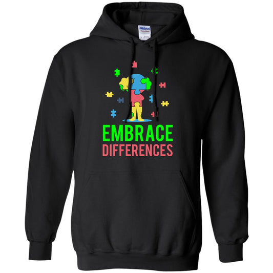 Autism Awareness T-shirt Embrace Differences Black
