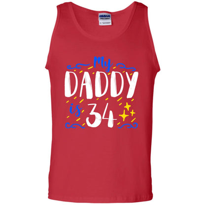 My Daddy Is 34 34th Birthday Daddy Shirt For Sons Or Daughters Red