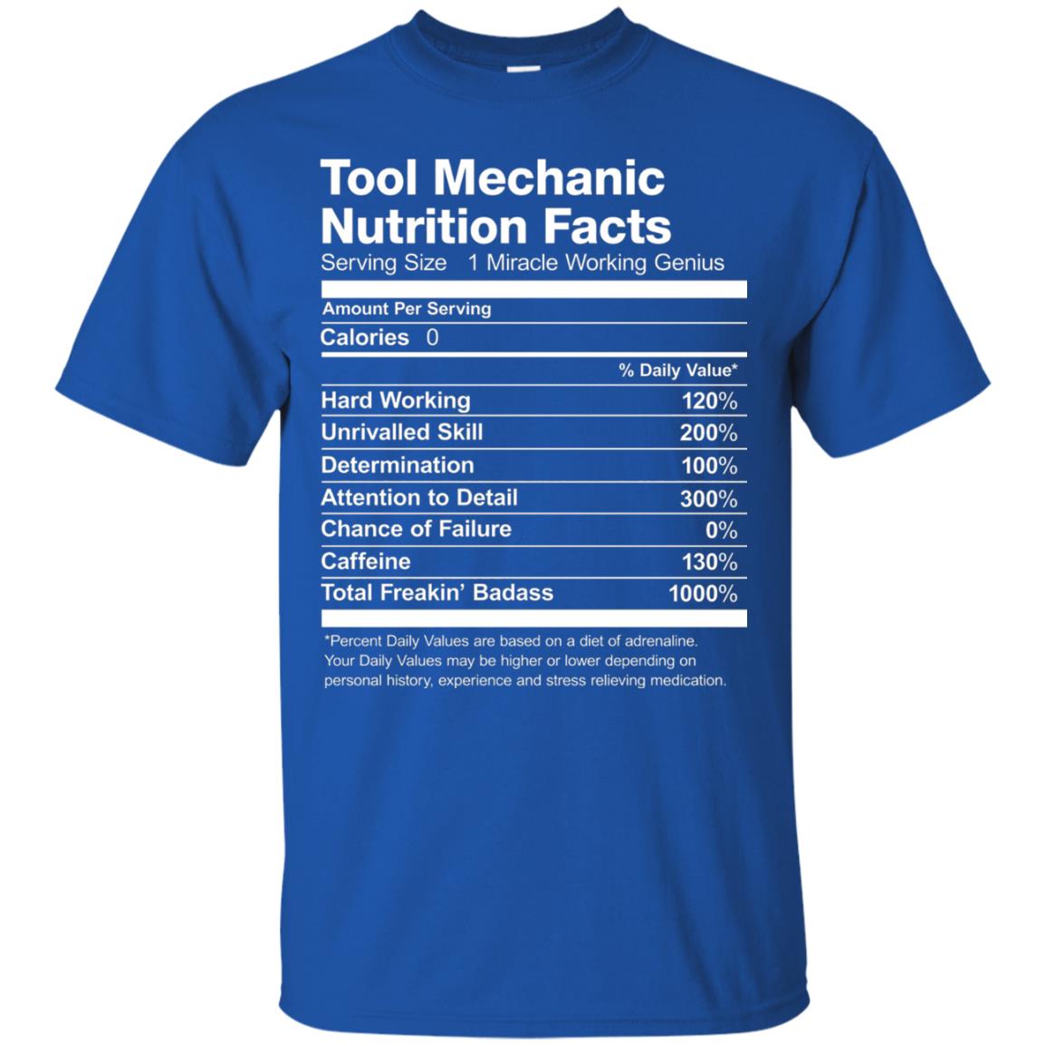 Tool Mechanic Uniform Funny T-shirt Royal