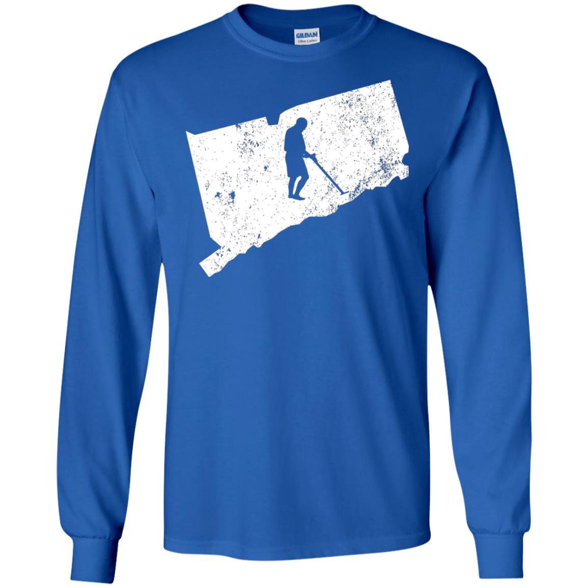 Connecticut Metal Detector Shirt Geocaching Swag Royal