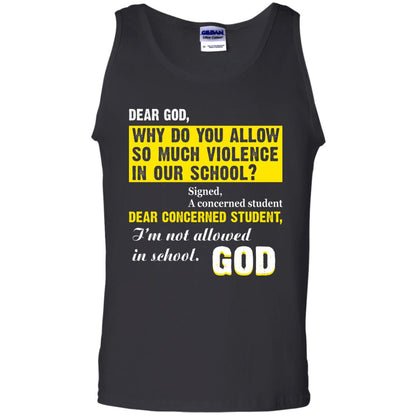 Anti Gun T-shirt Dear God Why Do You Allow So Much Violence In Our School Black