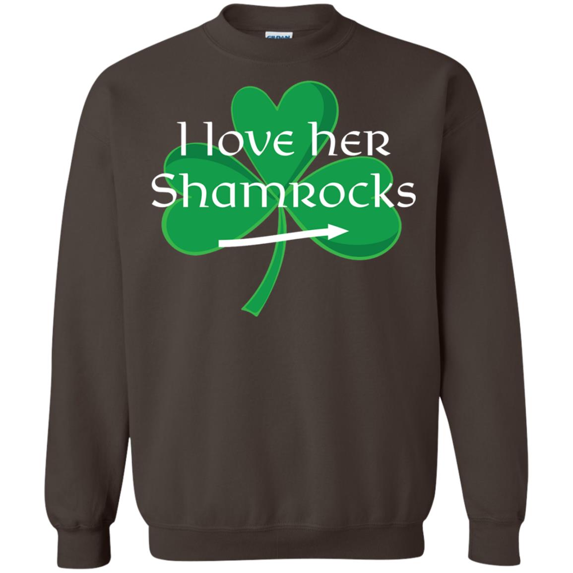 Saint Patrick_s Day T-shirt I Love Her Shamrocks Dark Chocolate