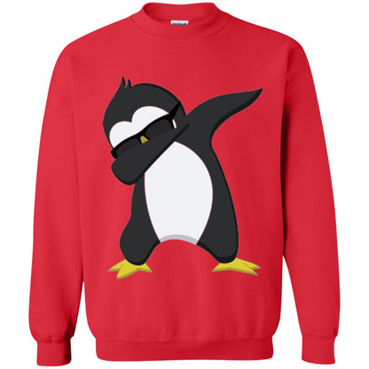 Chirstmas T-shirt Dabbing Penguin Red
