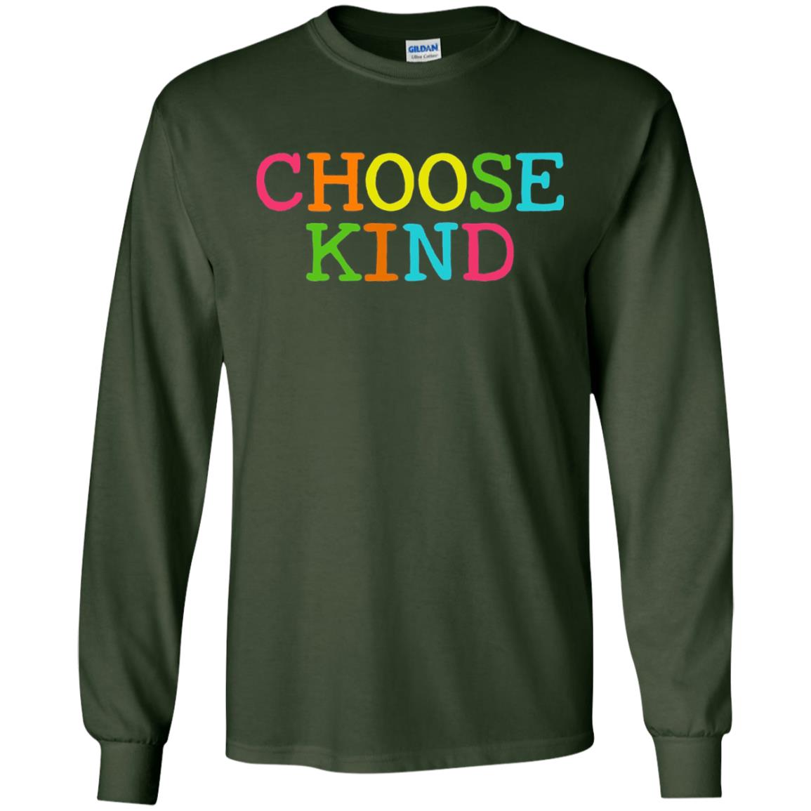 Choose Kind Be Kind Anti Bullying T-shirt Forest Green